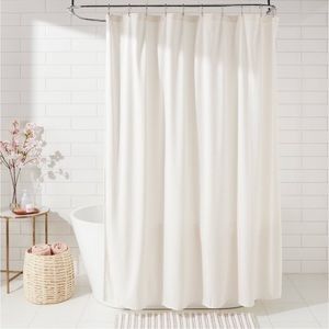 Velvet Scallop Burnout Glam Shower Curtain Ivory - Threshold™